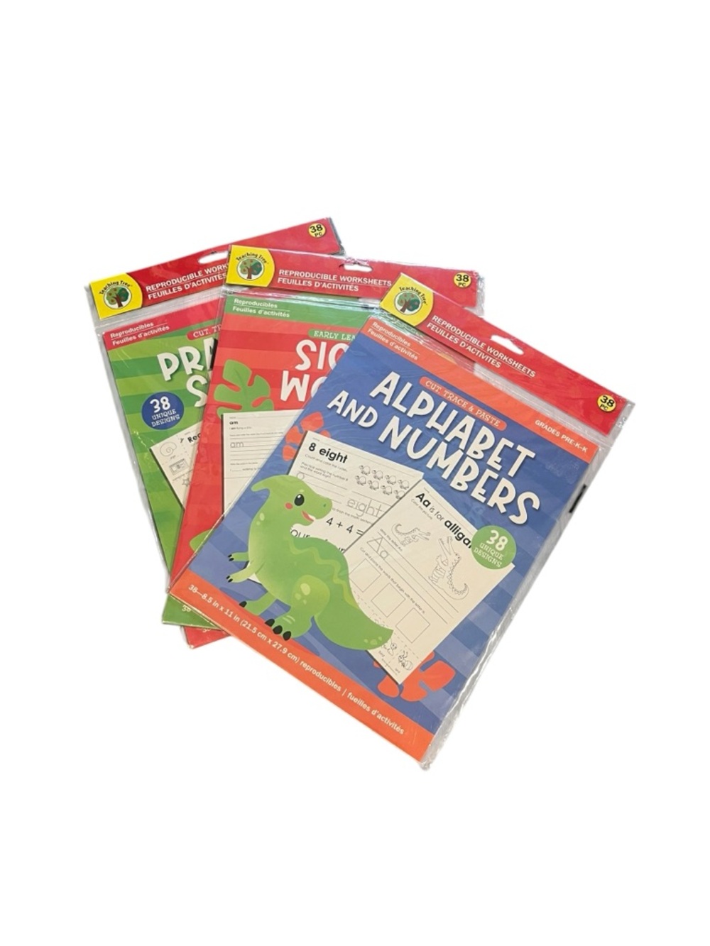 NEW Teaching Tree Reproducible Worksheets Sight Words Shapes Alphabet Numbers